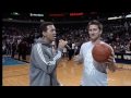 Fan Hits 4 Amazing Shots - ALL SWISH - Half Court, 3 pointer, Free throw, layup at Dallas Mavericks