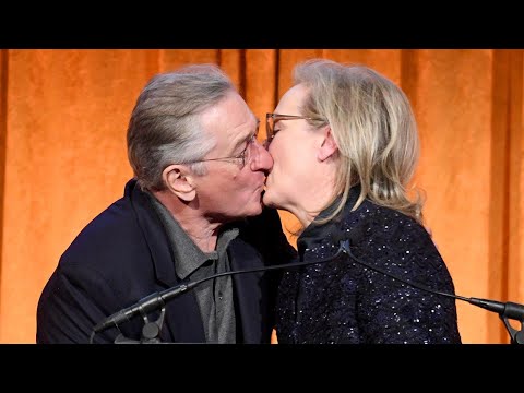 Meryl Streep Plants a Big Kiss on Robert De Niro at National Board of Review Gala -- Watch!