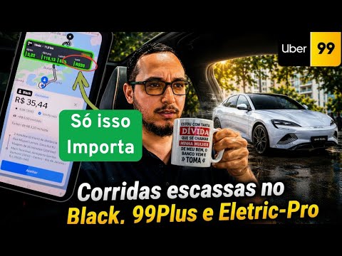Vai achando que o BLACK ta fácil. Rodei 7 horas e olha o resultado! Uber/99Pop