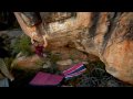 Nalle Hukkataival bouldering in Rocklands