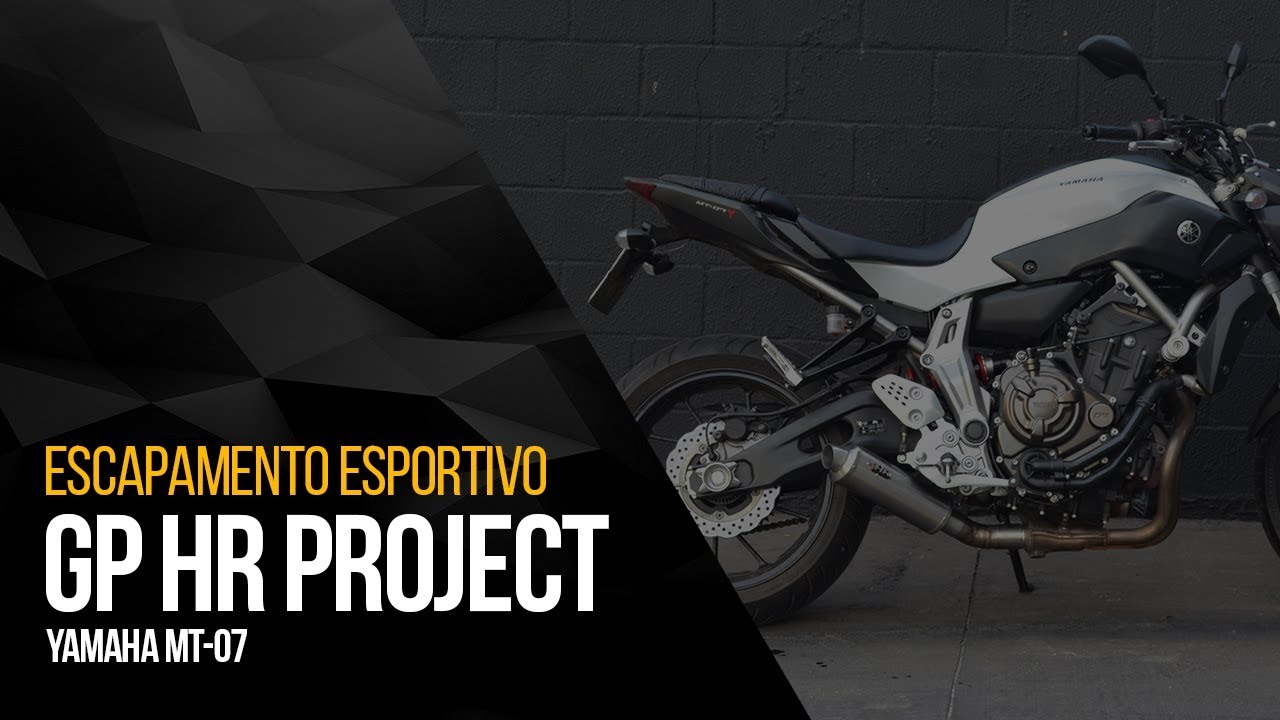 Capa do vídeo  Escapamento GP HR Project Yamaha MT 07 2014 a 2022