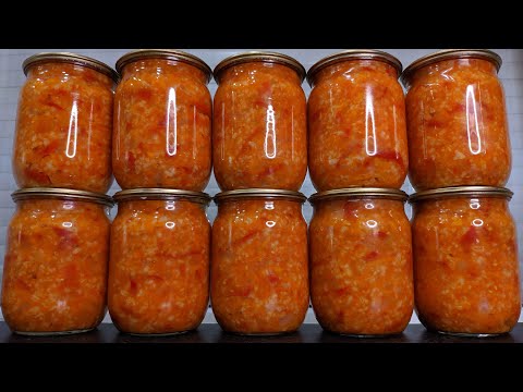Баночку открываю и все сыты. Салат с Рисом "Завтрак туриста". Обалденный рецепт заготовки на зиму!