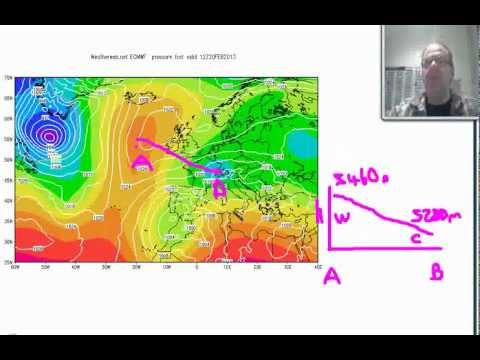 how to locate troughs and ridges on a 500mb map