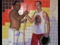 Teimoso is the first accredited Russian capoeira instructor and is the leading capoeira instructor of INBI World. He began his carrier in capoeira in 1995 as Ben Chelero's apprentice. In 1998 he visited Mestre Vaginho's Capoeira of San Jose School in California and later trained with mestres Bandeira, Braulino, Barrao and Bamba. Ruslan underwent the batizada (Capoeira initiation ritual) in 1999 and obtained his first belt from Mestre Vaginho. In accordance with Capoeira tradition he changed his name and became Teimoso, which in Portuguese means 