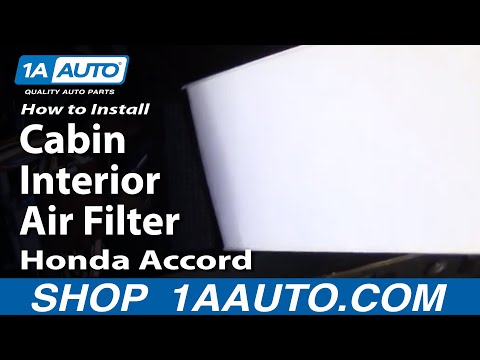 How To Install Replace Cabin Interior Air Filter Honda Accord 98-02 1AAuto.com