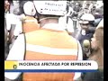 Bebe afectado por Gas Lacrimogeno