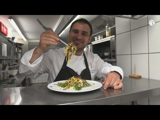 Tagliatelle mit Bündnerfleisch Trüffel und Parmesan