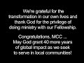 MCC Church Plant Asheville 40th Anniversary Greeting