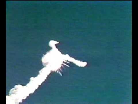 challenger - A video showing the Space Shuttle Challenger exploding during launch from a live television video feed showing it as it happened.