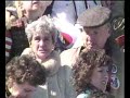 A video showing the Space Shuttle Challenger exploding during launch from a live television video feed showing it as it happened.
