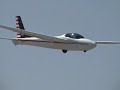 Crosswind full-slip glider landing