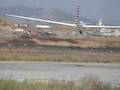 Crosswind full-slip glider landing