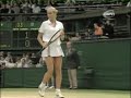 wimbledon 1997, the year anna kournikova reached the semi-finals at aged 16. anna faced iva majoli in the quarter finals and makes a rookie mistake. she quickly regains the point though. xd