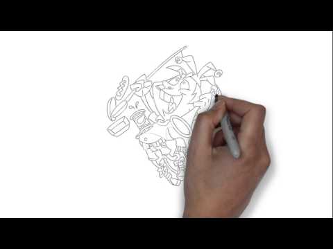 how to draw birthday party scene