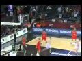 Milos Teodosic Serbia - Spain 92 - 89 - 3 Point Shot