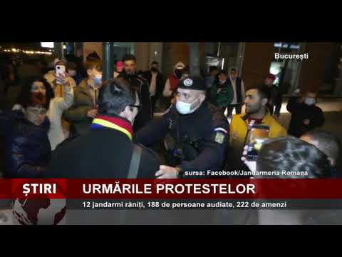 Protestele de aseară, marcate de violențe și soldate cu amenzi și participanți reținuți