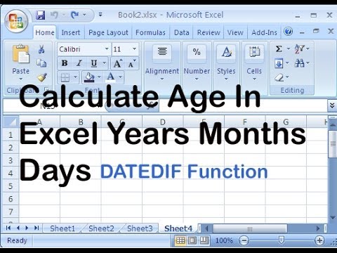 how to calculate age in excel