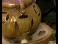 Pot Lantern and Spinning Globe Water Feature With LED Lights and Mister