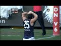 Brendan Fevola poster in dying seconds vs Hawthorn Round 6 2009 - free flv video @ vwatch.tv