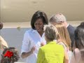 Raw Video: Michelle Obama Arrives in Denver Raw Video: Michelle Obama Arrives in Denver