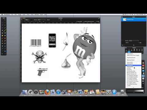 pixelmator 2 tutorial - Creating new files in your Pixelmator Brushes folder and adding brushes to a favorites pallette.