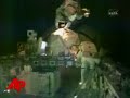 Raw Video: Astronauts Take Last Spacewalk Raw Video: Astronauts Take Last Spacewalk