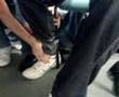 Kenny gets taped to a chair