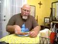 Artie eats pizza