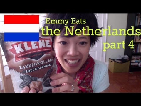 Netherlands - Tasting Dutch sweets including the most beloved 'drop' (black licorice) and salmiak on this episode of Emmy Eats the Netherlands: part 4. Big thanks to M&A f...