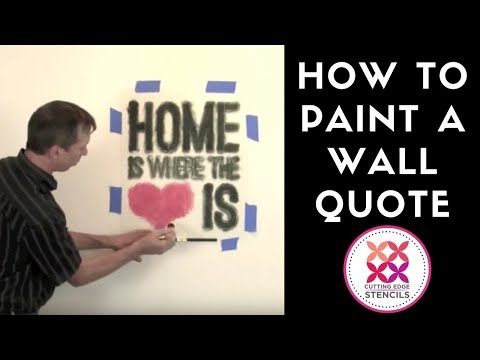 how to paint a quote on a wall
