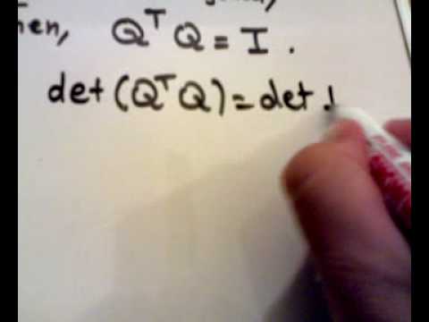 how to prove orthogonal matrix