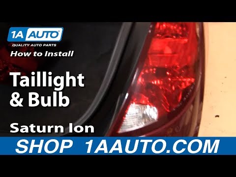 How To Install Replace Taillight and Bulb Saturn Ion 03-07 Sedan 1AAuto.com