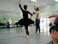 julio y tamara ensayando don quixote para la funcion despedida de julio (dic. 2007)