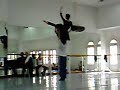 julio y tamara ensayando don quixote para la funcion despedida de julio (dic. 2007)