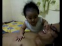 Hailey G. beating her dad up.