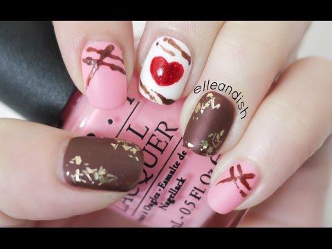 Chocolate Truffle Nails for Valentine's Day