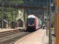 Two trains in Clervaux, May 11, 2008