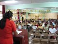 Parte de la ponencia de la profesora María Amelia Rosales durante la clausura de la Semana Educared 2008, realizada en Piura. / Part of the presentation by Professor Mary Amelia Rosales during the closure of the Educared Week 2008, held in Piura.