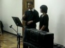 Azela and Luis singing \"Satisfied\" pt 2