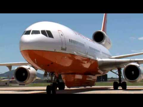 DC-10 Fire Bomber in Action See video