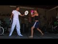 Taekwondo Kickboxing - Punching Training on Targets