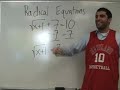 Algebra - Radical Equations