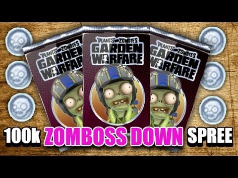 Zomboss Down Sticker Packs! - NEW ITEMS! - 100,000 COIN Spending Spree - PvZ Garden Warfare