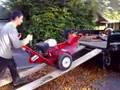 How not to get a stump grinder onto a truck