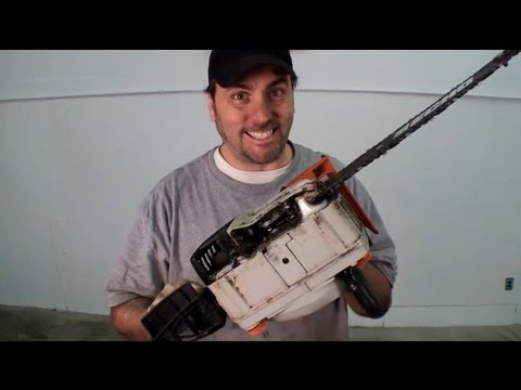 Chainsaw - Visit me at http://www.ericthecarguy.com/ As stated in the video I'm posting this one by popular demand, I had not used my chainsaw in 3 years and I needed t...