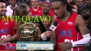 quavo nba celebrity allstar game highlights!!!! mvp quavo nba celebrity allstar game highlights!!!! mvp