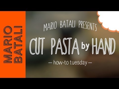 epicuriousdotcom - Want to make noodles without a machine? Mario Batali's got you covered. Cutting tagliatelle, tagliarini and papardelle is easy--all you need is a cutting boa...