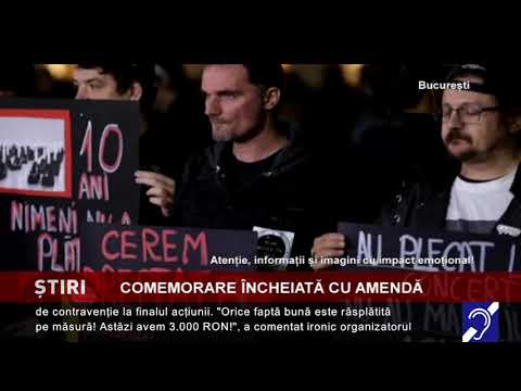 Comemorarea victimelor de la Colectiv, încheiată cu amendă