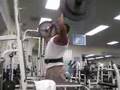 Military press 185, 8 times warm up