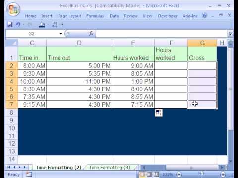 Excel Basics # 15: date and time format and Accounts Excel Basics # 15: date and time format and Accounts